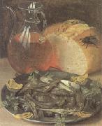 Georg Flegel, Still Life with Fish and a Flask of Wine (mk05)